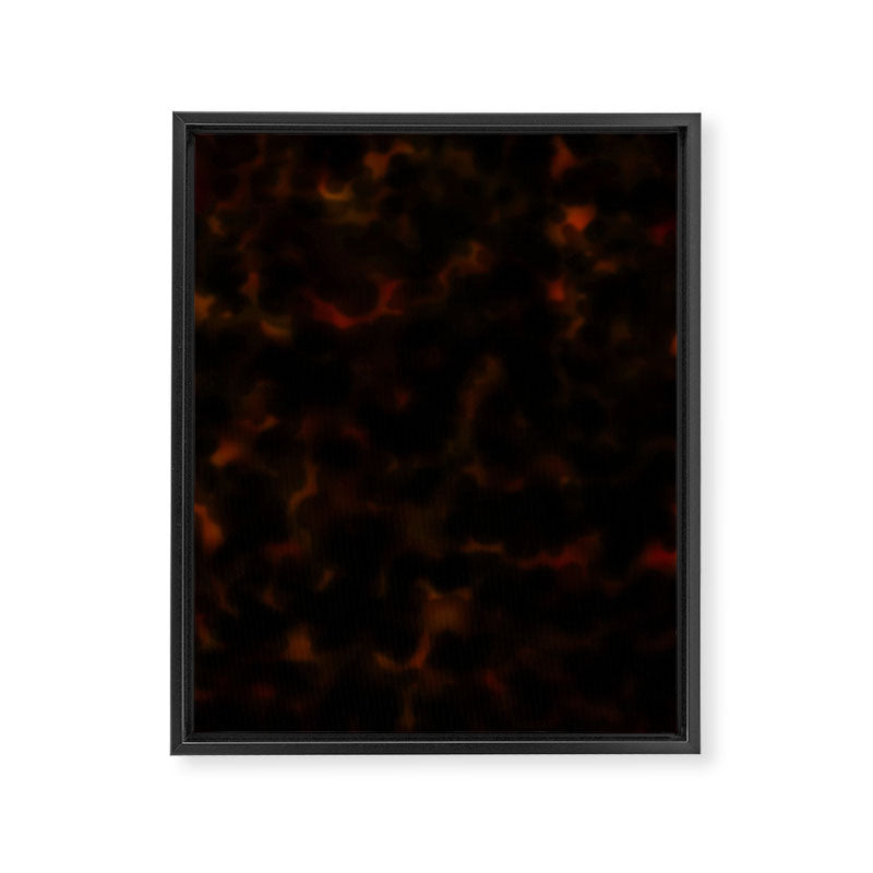 Dark Tortoiseshell Turtle Pattern Framed Canvas Print Gallery Image 8