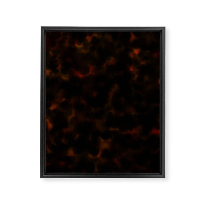Dark Tortoiseshell Turtle Pattern Framed Canvas Print Gallery Image 1