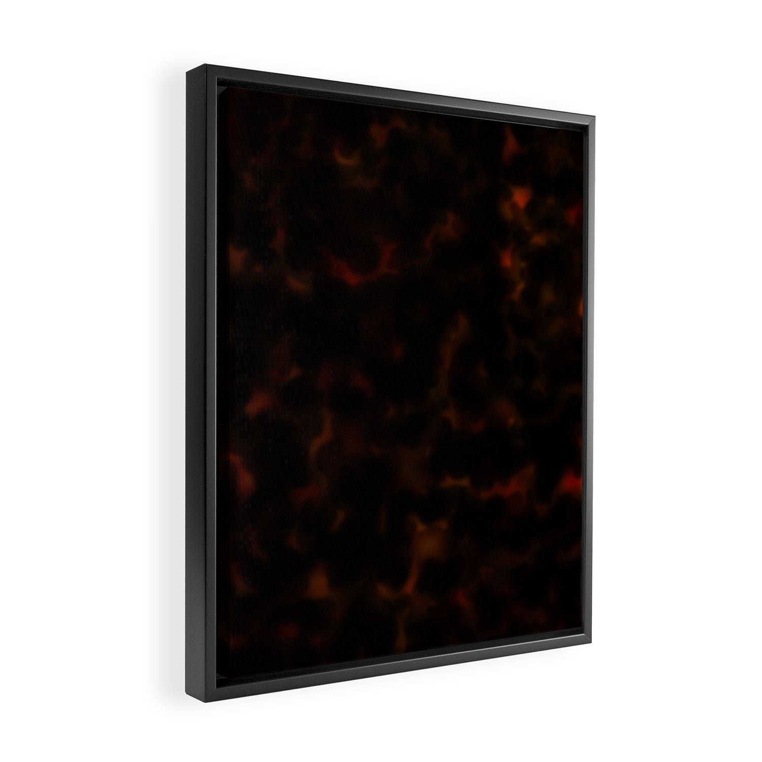 Dark Tortoiseshell Turtle Pattern Framed Canvas Print Gallery Image 2