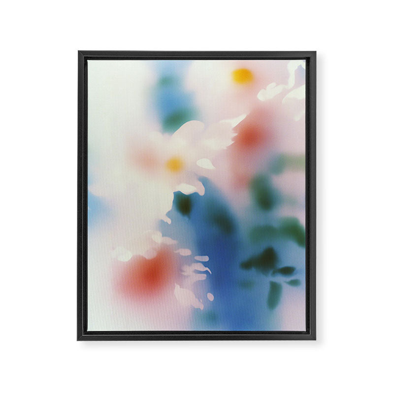 Dreamy Pastel Floral Blur with Soft Focus Aesthetic Framed Canvas Print Gallery Image 6