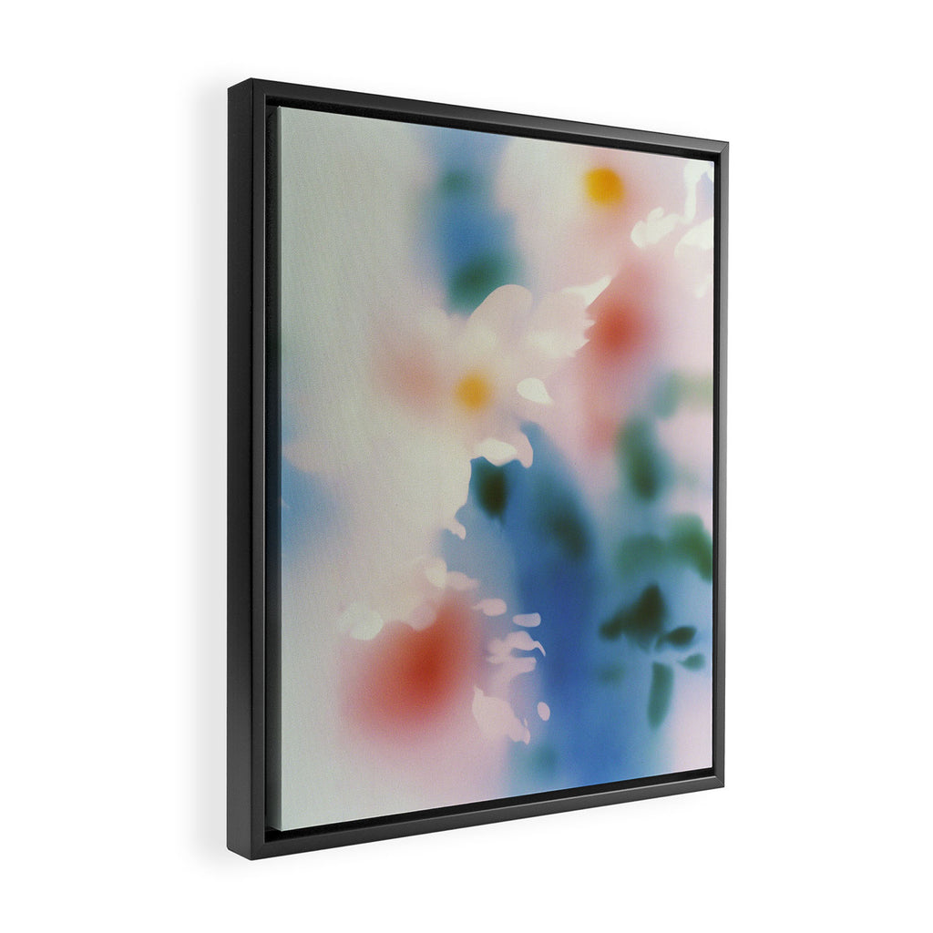 Dreamy Pastel Floral Blur with Soft Focus Aesthetic Framed Canvas Print Gallery Image 2