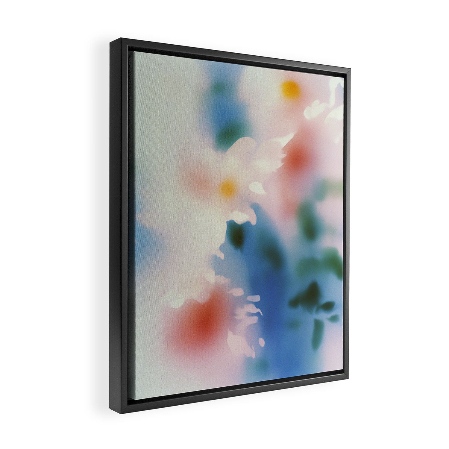 Dreamy Pastel Floral Blur with Soft Focus Aesthetic Framed Canvas Print Gallery Image 2