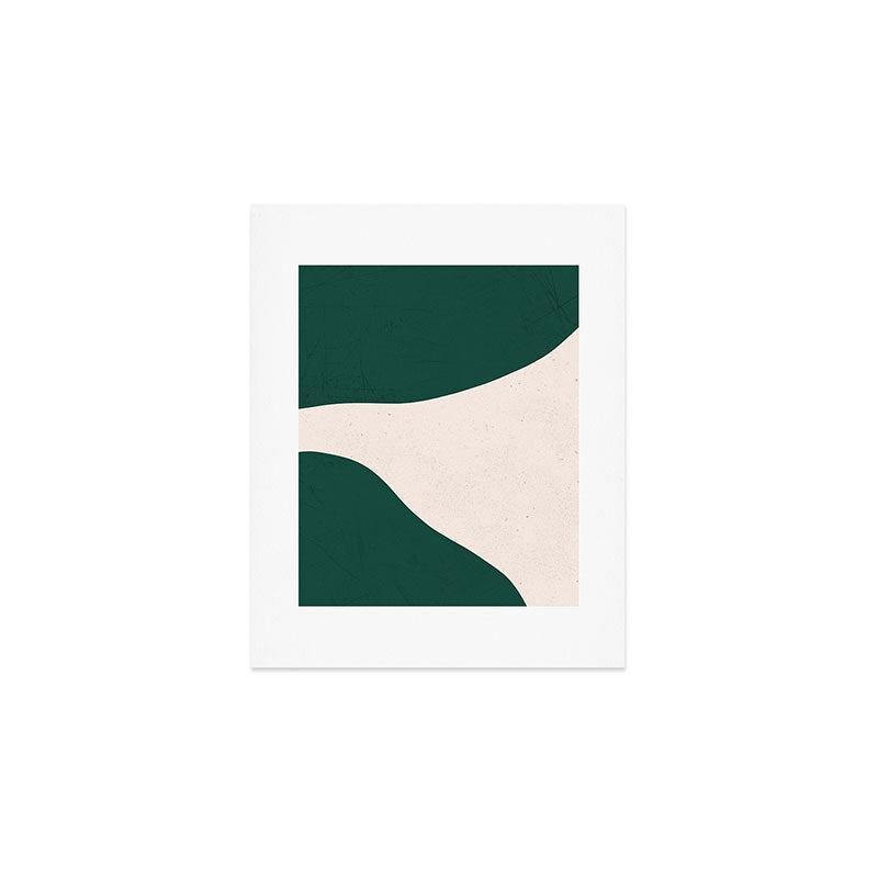 Emerald green abstract art Art Print Gallery Image 1