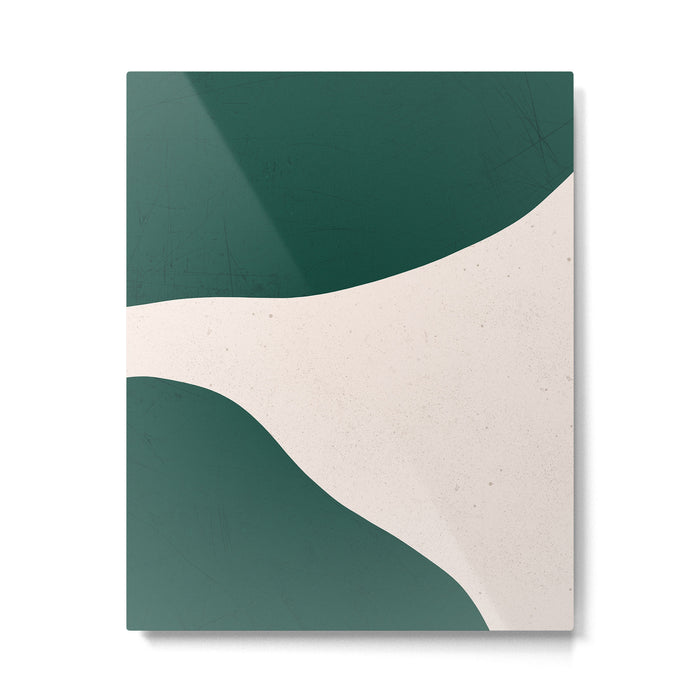 Emerald green abstract art Metal Print Gallery Image 1