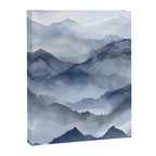 Foggy Mountains Wanderlust Blue Boho Canvas Print Gallery Image 6