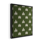 Forest Green Pines Trees Wanderlust Pattern Framed Canvas Print Gallery Image 2