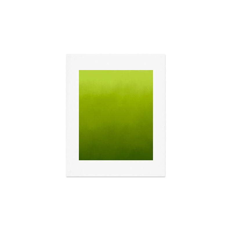 Fresh Green Ombre Abstract Watercolor Art Print Gallery Image 1