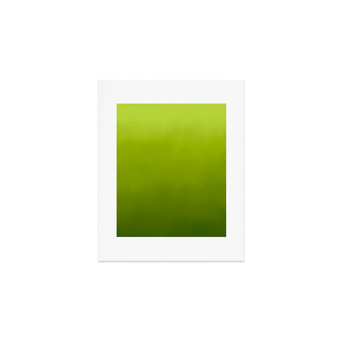 Fresh Green Ombre Abstract Watercolor Art Print Gallery Image 1