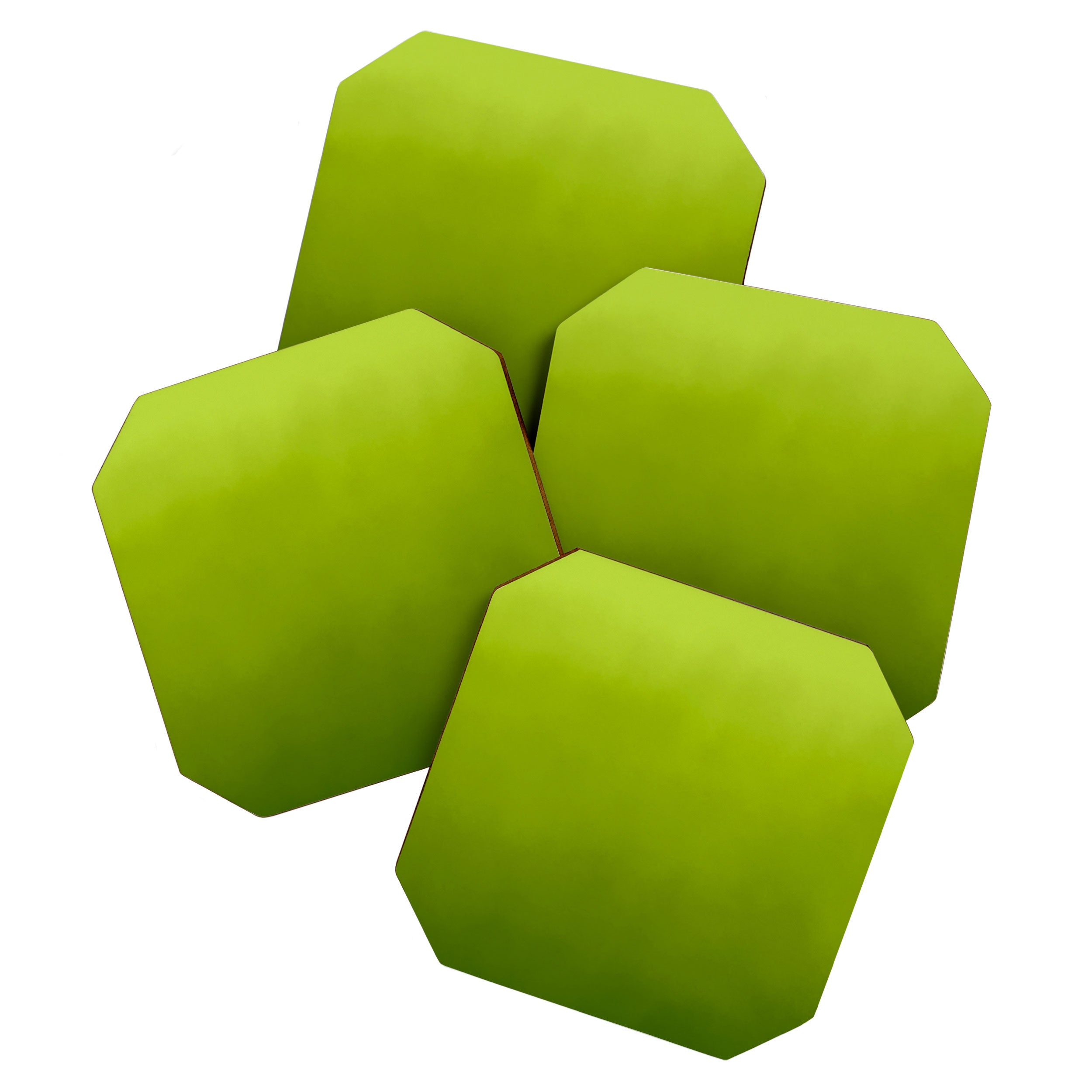 Fresh Green Ombre Abstract Watercolor Coaster Gallery Image 1