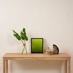 Fresh Green Ombre Abstract Watercolor Framed Canvas Print Gallery Image 4