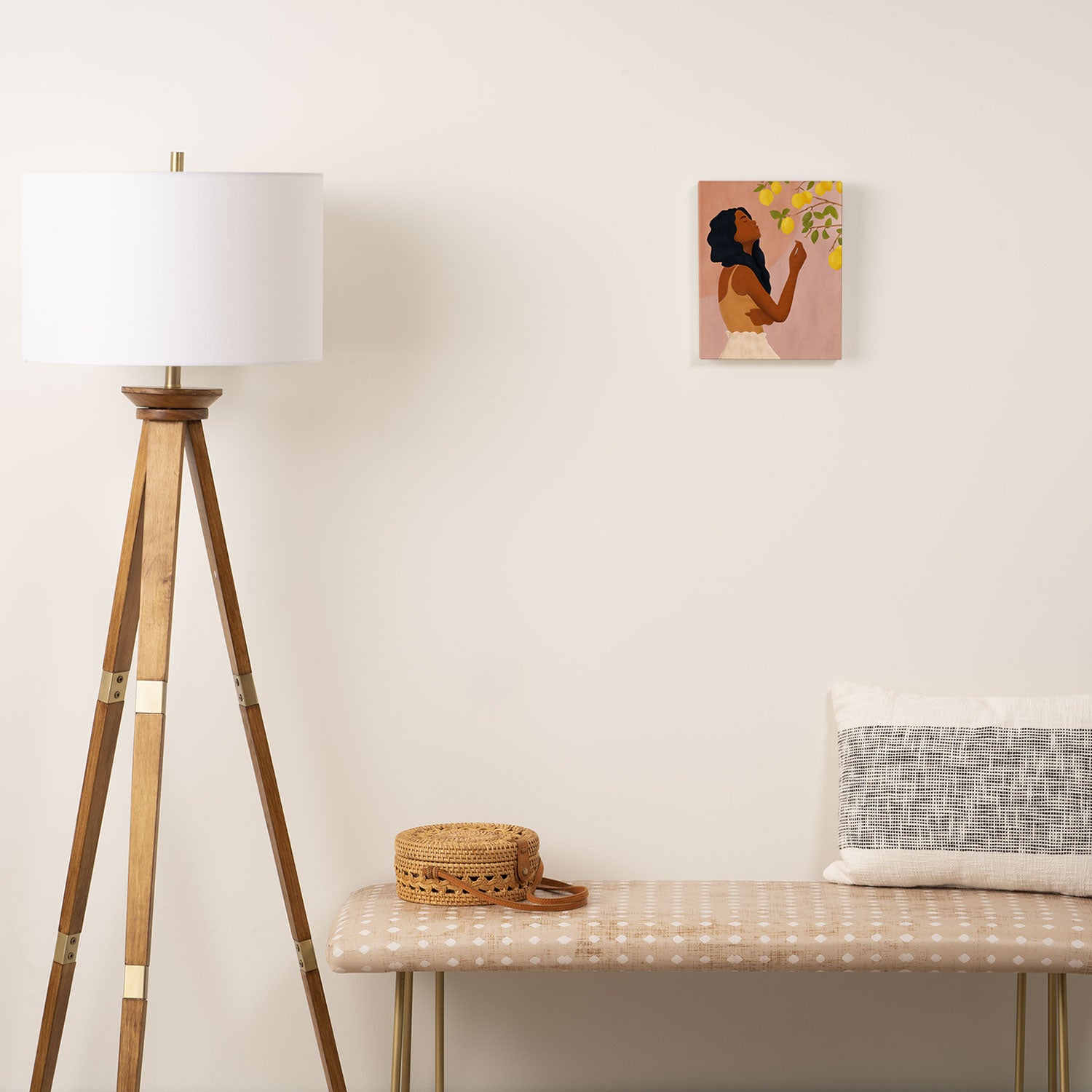 Girl and Her Lemons Canvas Print Gallery Image 2