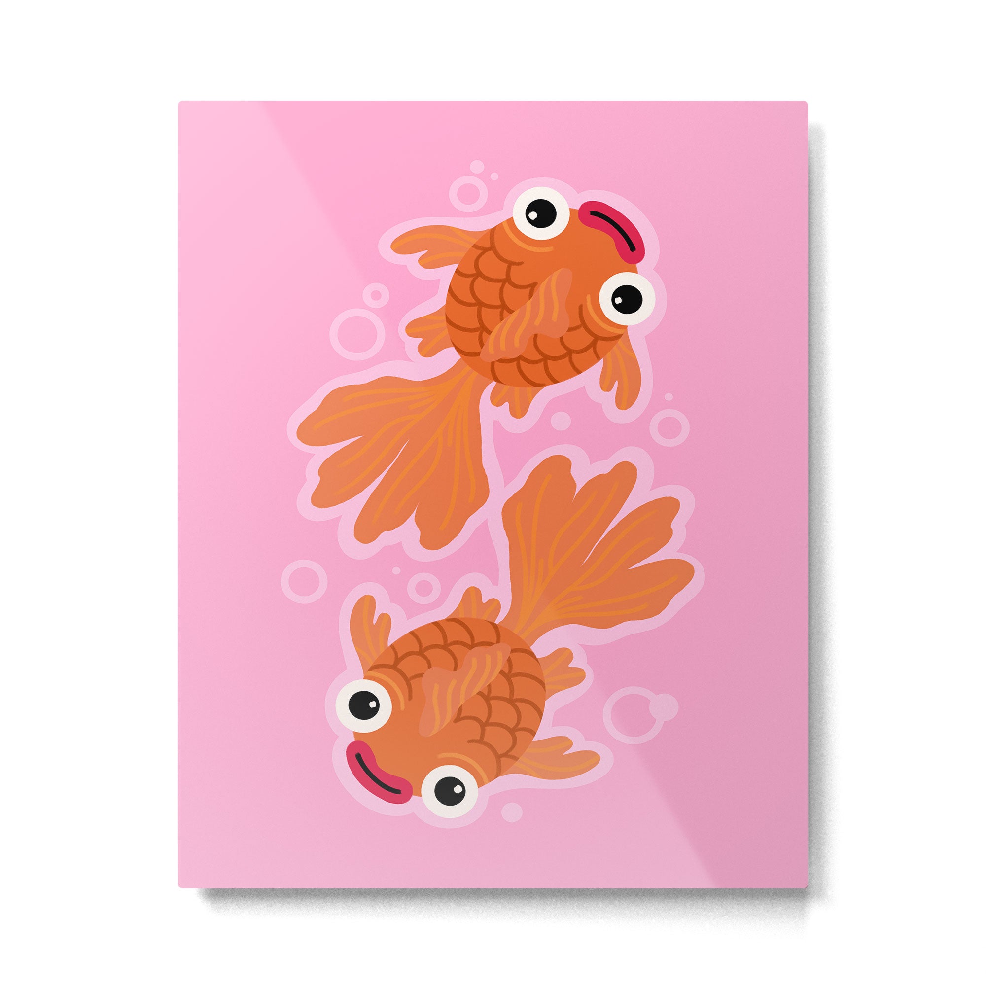 Goldfish Cute Kawaii Fish Metal Print Gallery Image 4