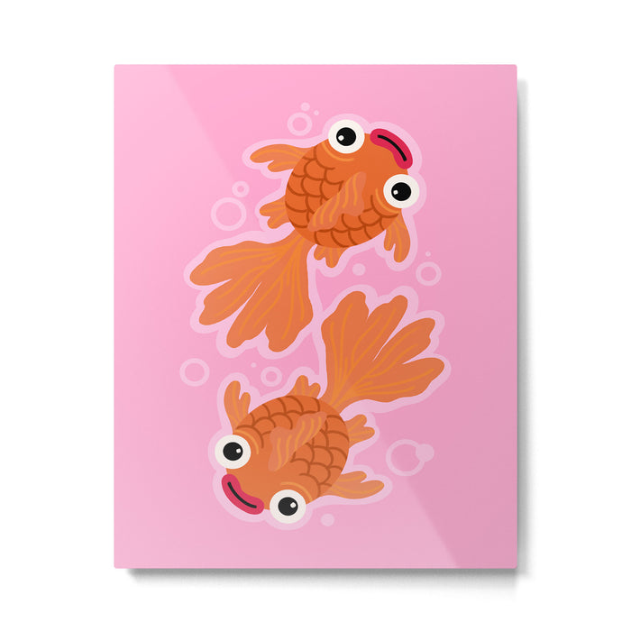 Goldfish Cute Kawaii Fish Metal Print Gallery Image 1