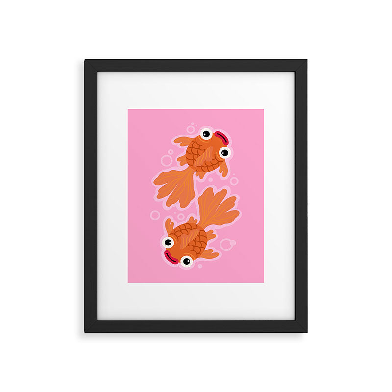Goldfish Cute Kawaii Fish Framed Art Print Gallery Image 5