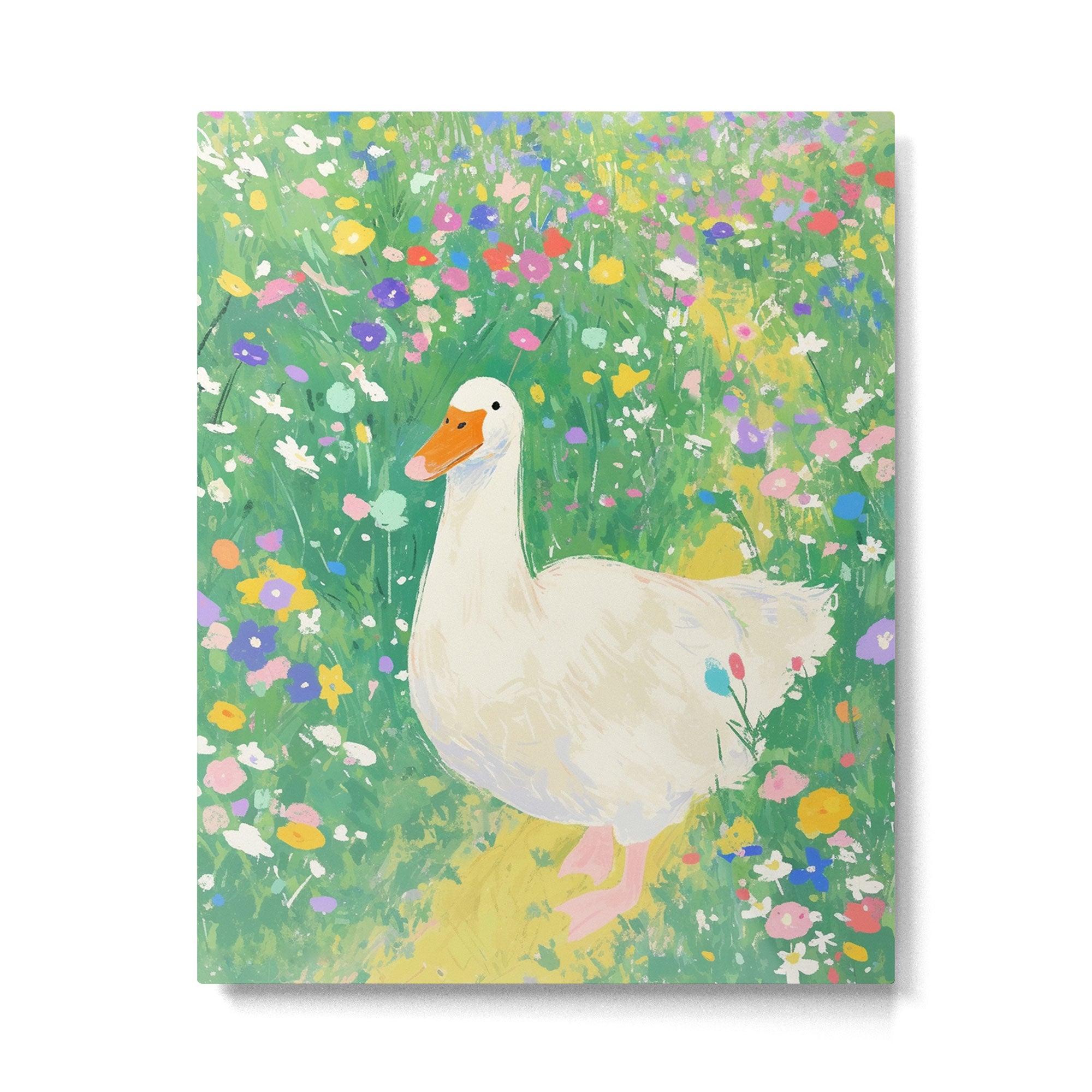 Goose Wildflower Cute Metal Print Gallery Image 4