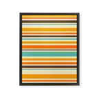 Groovy Retro 70s Stripes Geometric Pattern Framed Canvas Print Gallery Image 6