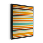 Groovy Retro 70s Stripes Geometric Pattern Framed Canvas Print Gallery Image 2