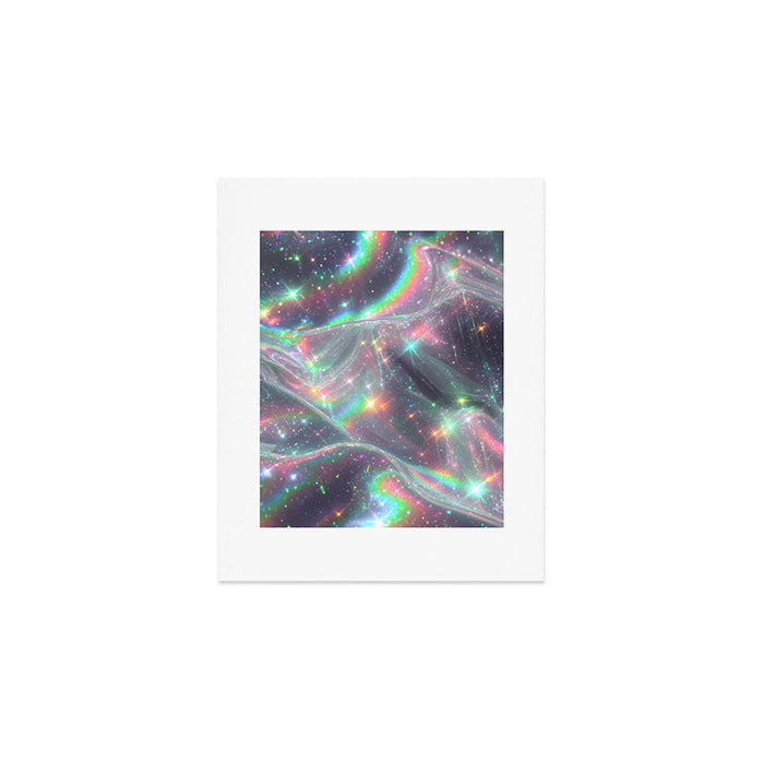 Holographic Cosmic Sparkle Dreamscape Iridescent Galaxy Fantasy Art Print Gallery Image 1
