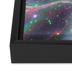 Holographic Cosmic Sparkle Dreamscape Iridescent Galaxy Fantasy Framed Canvas Print Gallery Image 3
