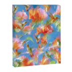 Hummingbird Bloom Blurred Hibiscus Flowers in Sky Blue Canvas Print Gallery Image 6