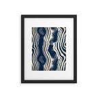 Indigo Tides and Ripple Lines Framed Art Print Gallery Image 5