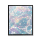 Iridescent Water Glow with Pastel Sparkle Reflections Framed Canvas Print Gallery Image 6