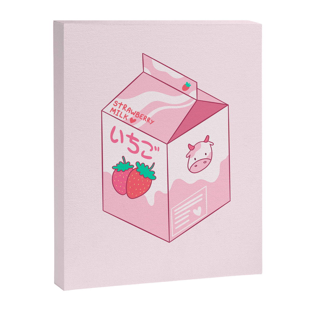 Kawaii Strawberry Milk Shake Canvas Print Gallery Image 8