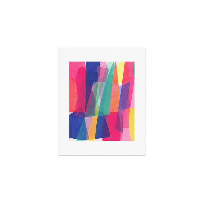 Layered Color Shapes Modern Abstract Composition Art Print Gallery Image 1