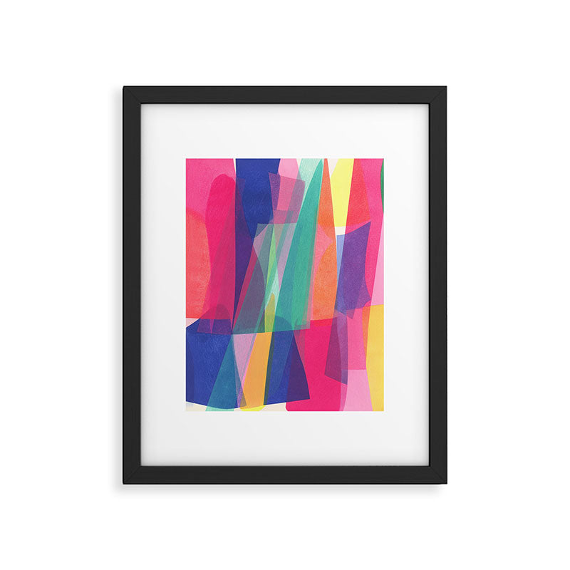 Layered Color Shapes Modern Abstract Composition Framed Art Print Gallery Image 5