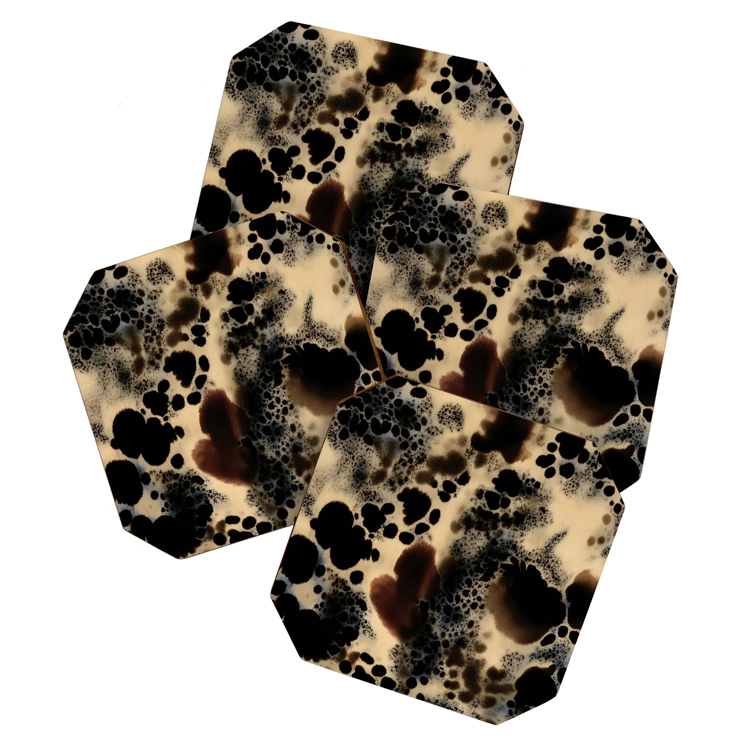 Leopard Animal Print Abstract Elegant Coaster Gallery Image 1