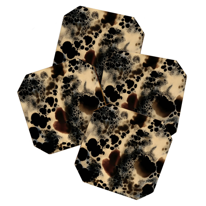 Leopard Animal Print Abstract Elegant Coaster Gallery Image 1