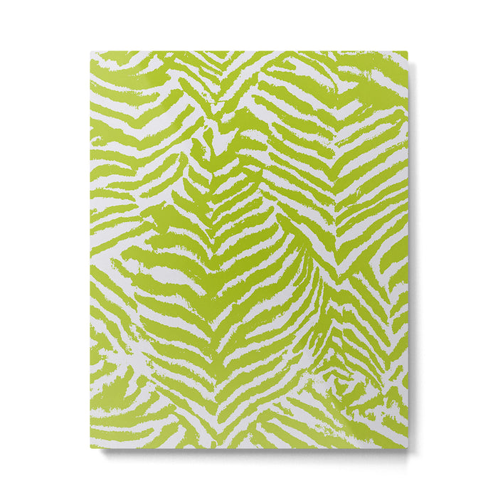 Lime Zest Zebra Pattern Metal Print Gallery Image 1