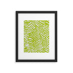 Lime Zest Zebra Pattern Framed Art Print Gallery Image 5