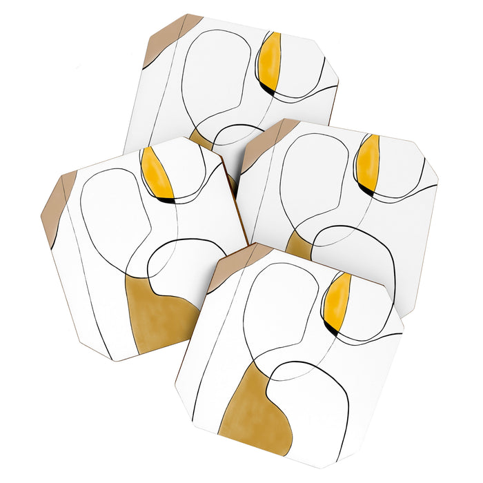 Lines Organic Shapes Coaster Gallery Image 1