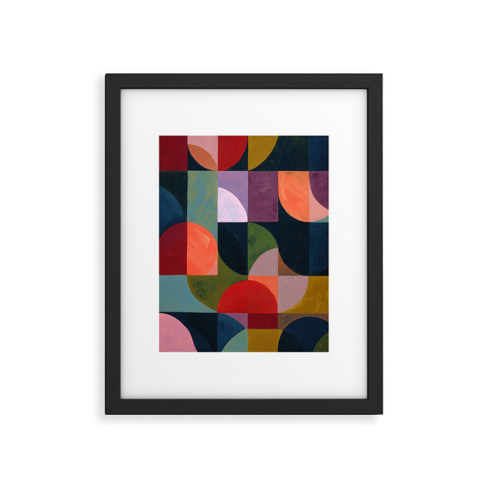 Midnight Bauhaus Garden Framed Art Print Gallery Image 1
