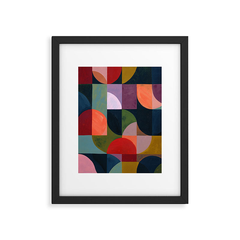 Midnight Bauhaus Garden Framed Art Print Gallery Image 5