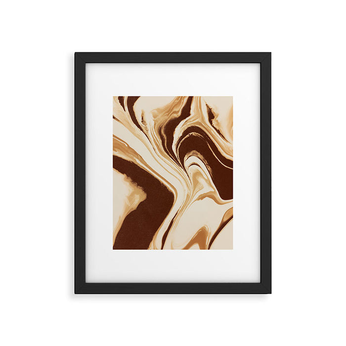Mocha Drift Framed Art Print Gallery Image 1