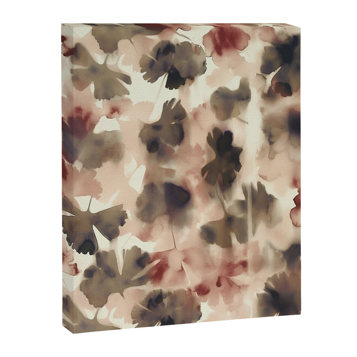 Moody Ginkgo Leaves Soft Abstract Botanical in Warm Autumn Tones Canvas Print Gallery Image 1