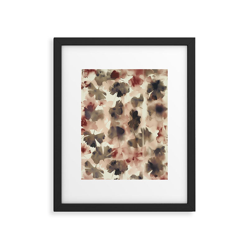 Moody Ginkgo Leaves Soft Abstract Botanical in Warm Autumn Tones Framed Art Print Gallery Image 5
