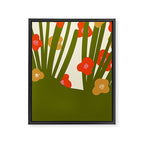 Nature Mid-century modern retro 70s Framed Canvas Print Gallery Image 6