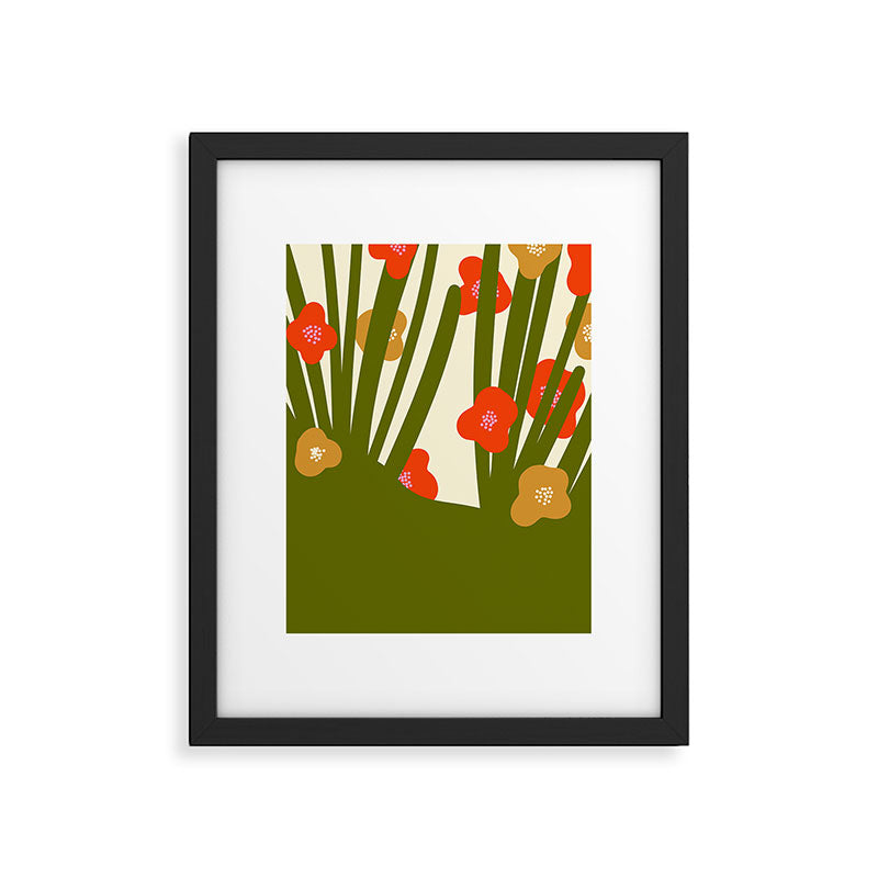 Nature Mid-century modern retro 70s Framed Art Print Gallery Image 5