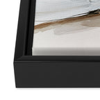 Neutral Coastal Seascape Minimal Landscape Framed Canvas Print Gallery Image 3