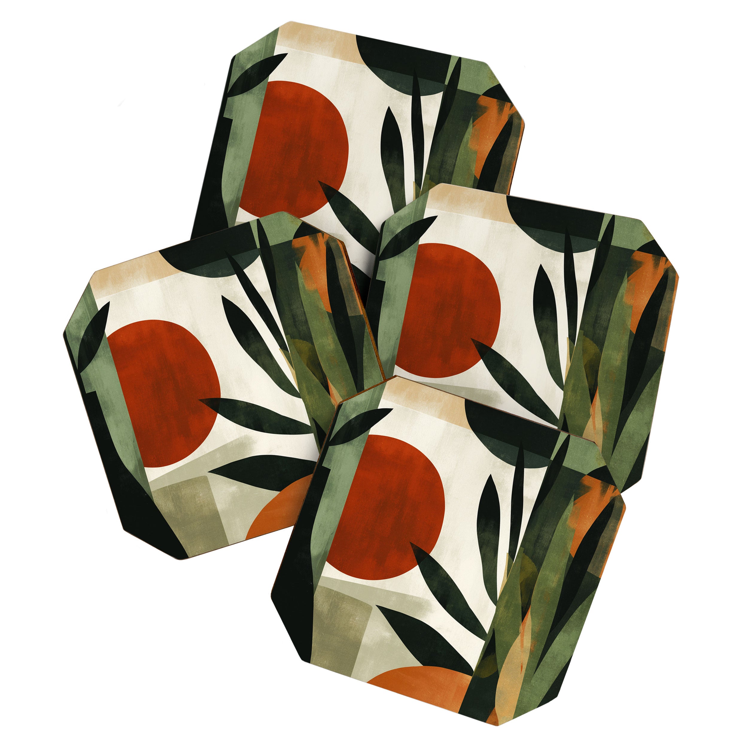 Olive and Ember Quiet Shapes Coaster Gallery Image 1