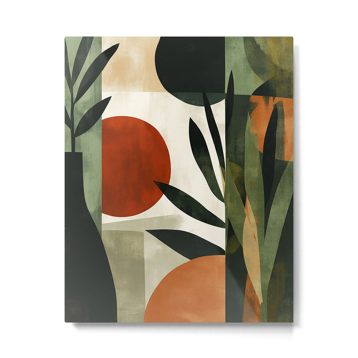 Olive and Ember Quiet Shapes Metal Print Gallery Image 1