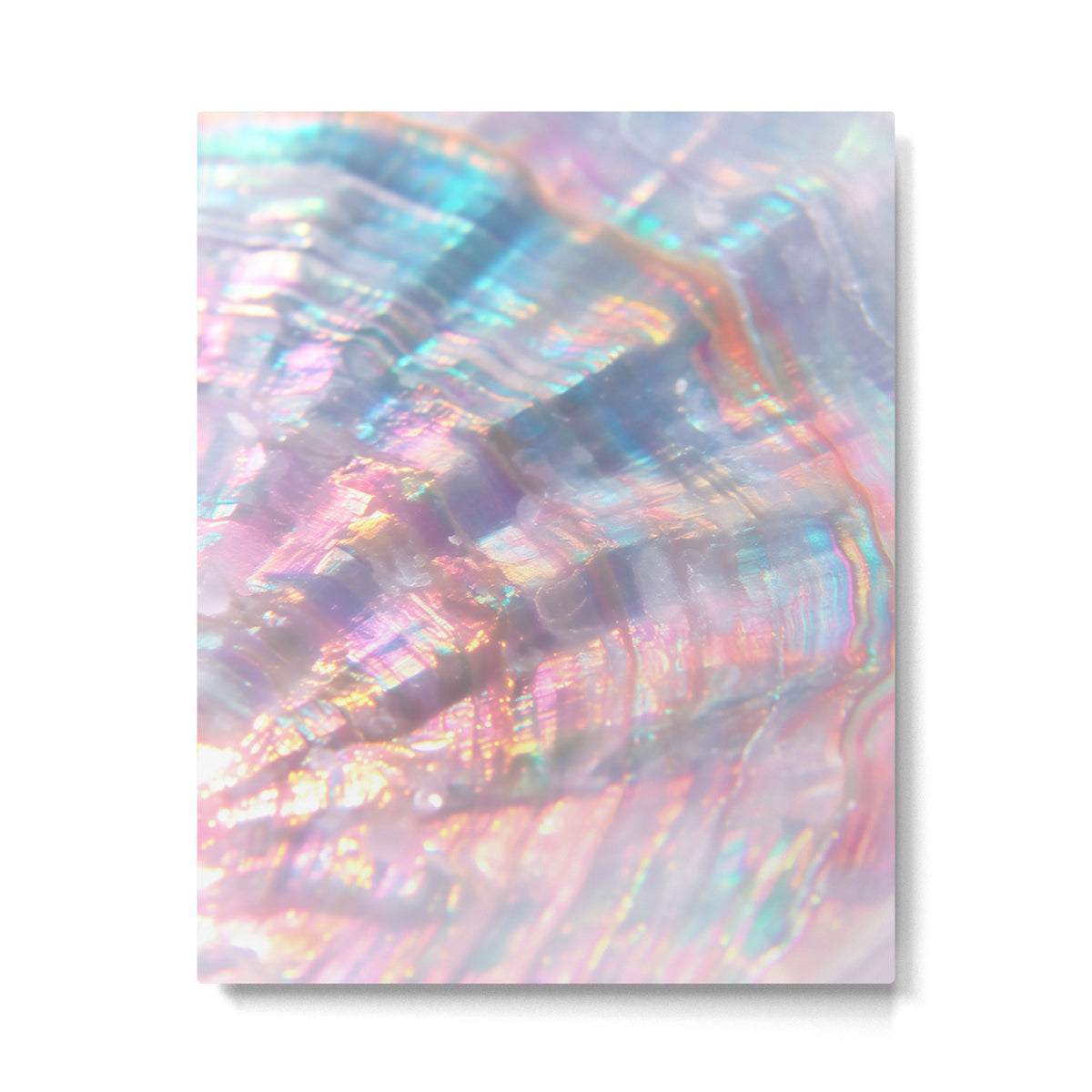 Opal Glow Pearlescent Abstract Metal Print Gallery Image 4