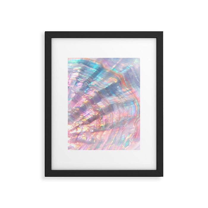Opal Glow Pearlescent Abstract Framed Art Print Gallery Image 1
