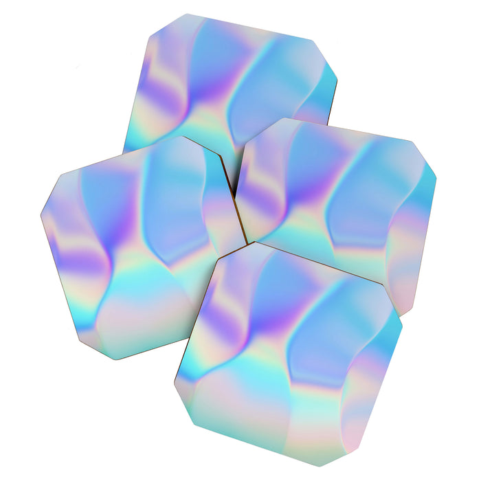 Opal Iridescent Abstract Paint Coaster Gallery Image 1