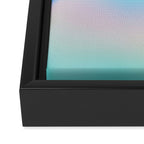 Opal Iridescent Abstract Paint Framed Canvas Print Gallery Image 3