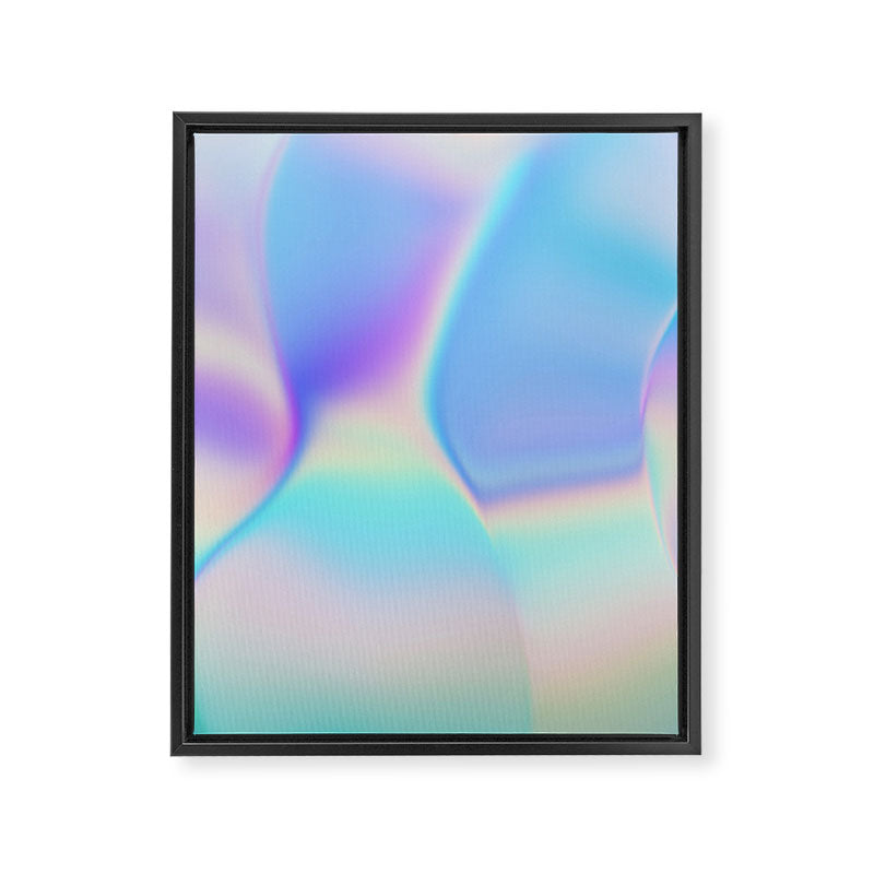 Opal Iridescent Abstract Paint Framed Canvas Print Gallery Image 8