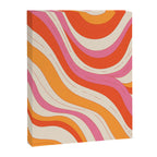 Orange Pink Abstract Retro 70s Canvas Print Gallery Image 6